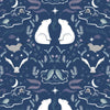 cotton fabric Arctic fox on light grey cotton - Arctic Adventure - Lewis & Irene