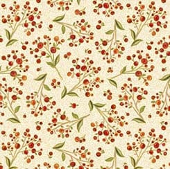Cotton Fabric Autumn Forest -Gingham - Tan- QT Fabrics