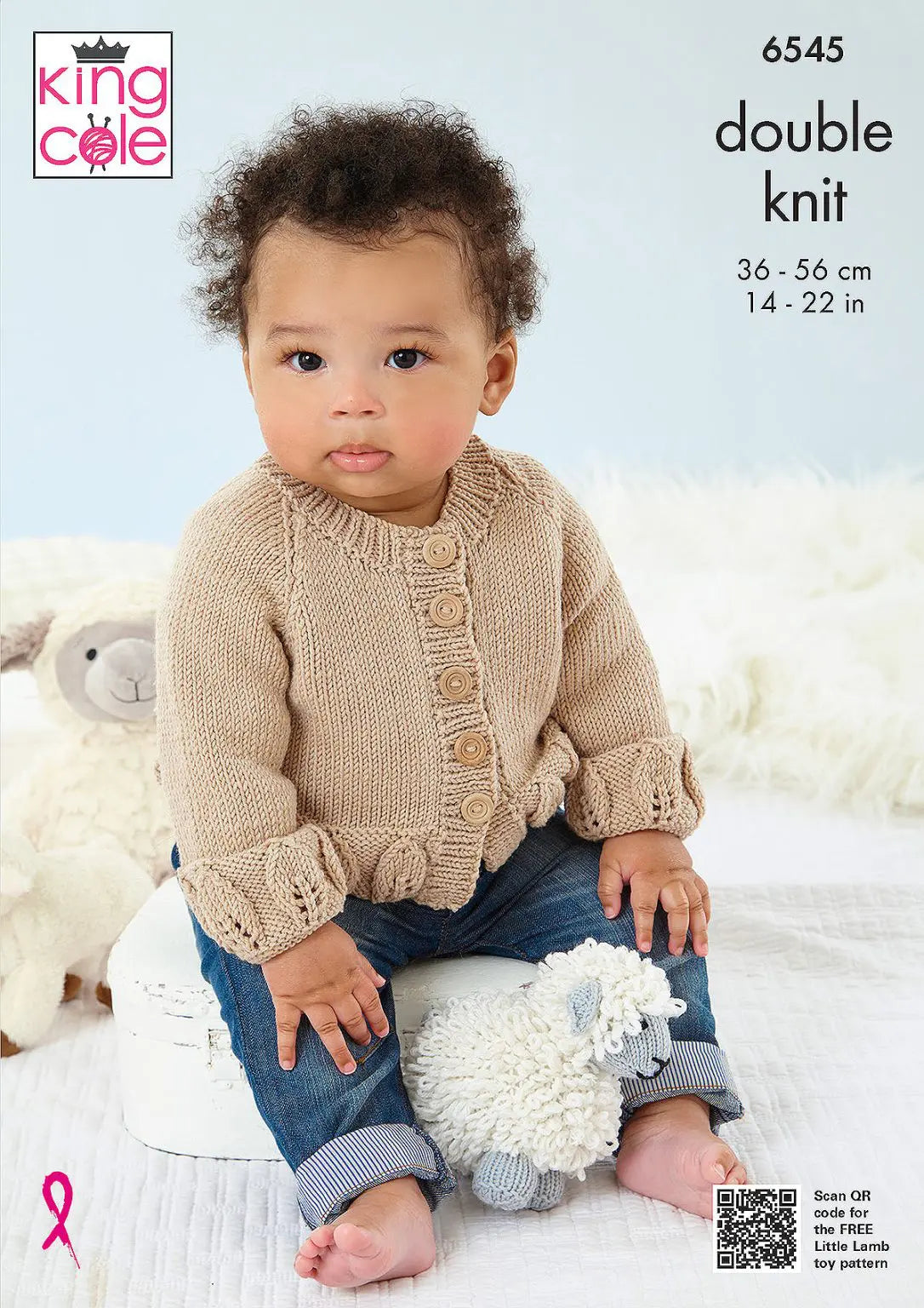 Babies Cardigan, Sweater, Hat & Blanket knitting pattern DK - King Cole 6545