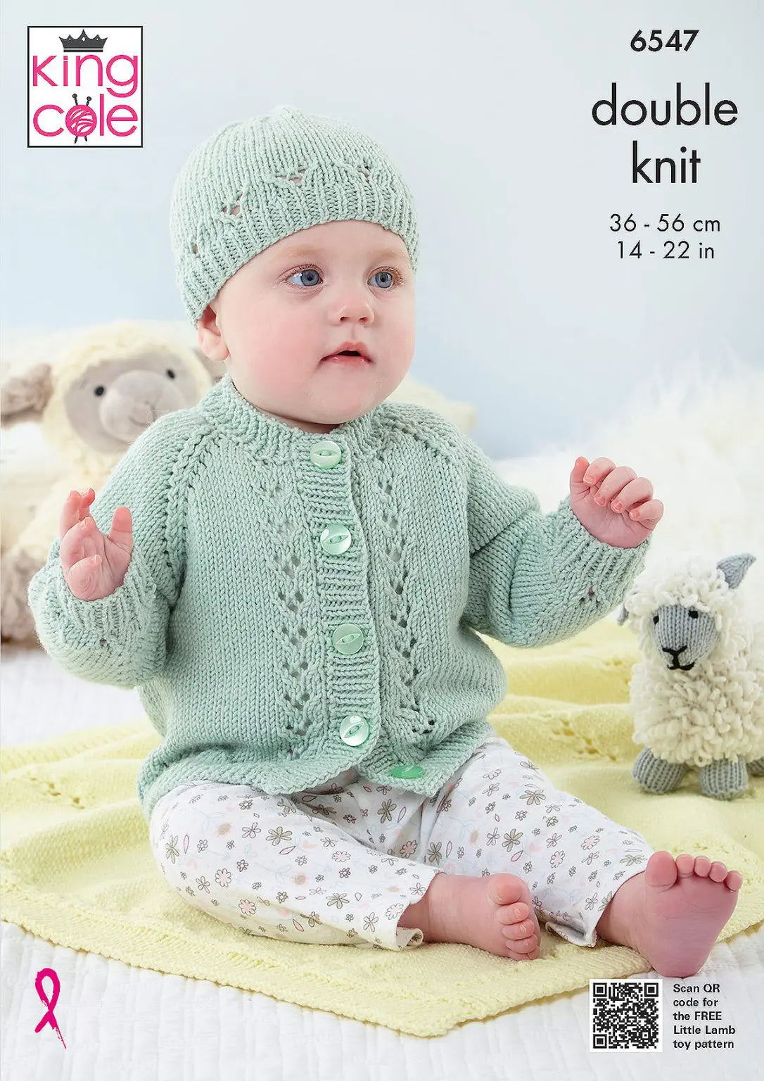 Babies Cardigans, Blanket & Hat knitting pattern DK - King Cole 6547