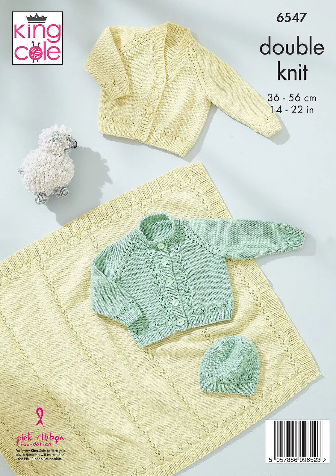 Babies Cardigans, Blanket & Hat knitting pattern DK - King Cole 6547