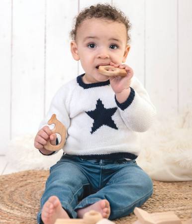 Babies Jumper knitting pattern in DK - Emu 2023