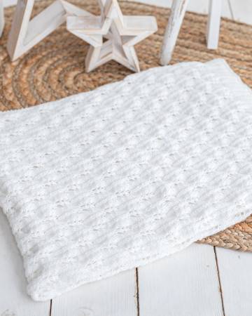 Babies Lace Blanket knitting pattern in DK - Emu 2001