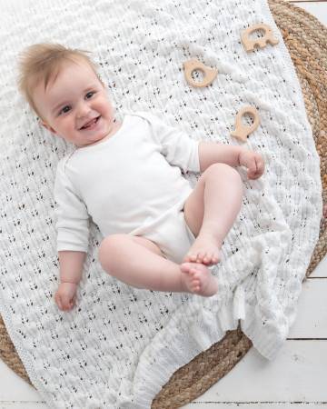 Babies Lace Blanket knitting pattern in DK - Emu 2001