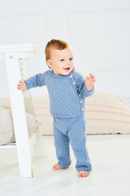 Baby Cardigan and Trousers knitting pattern in DK - Stylecraft 10241