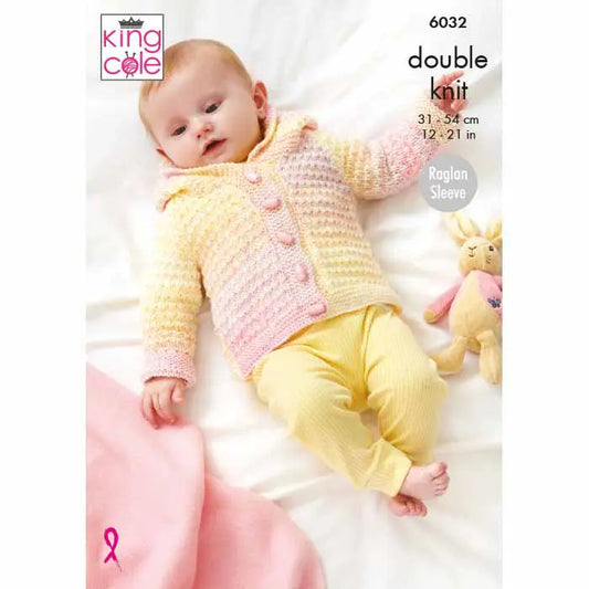 Baby cardigan, cape, poncho and hat - King Cole 6032