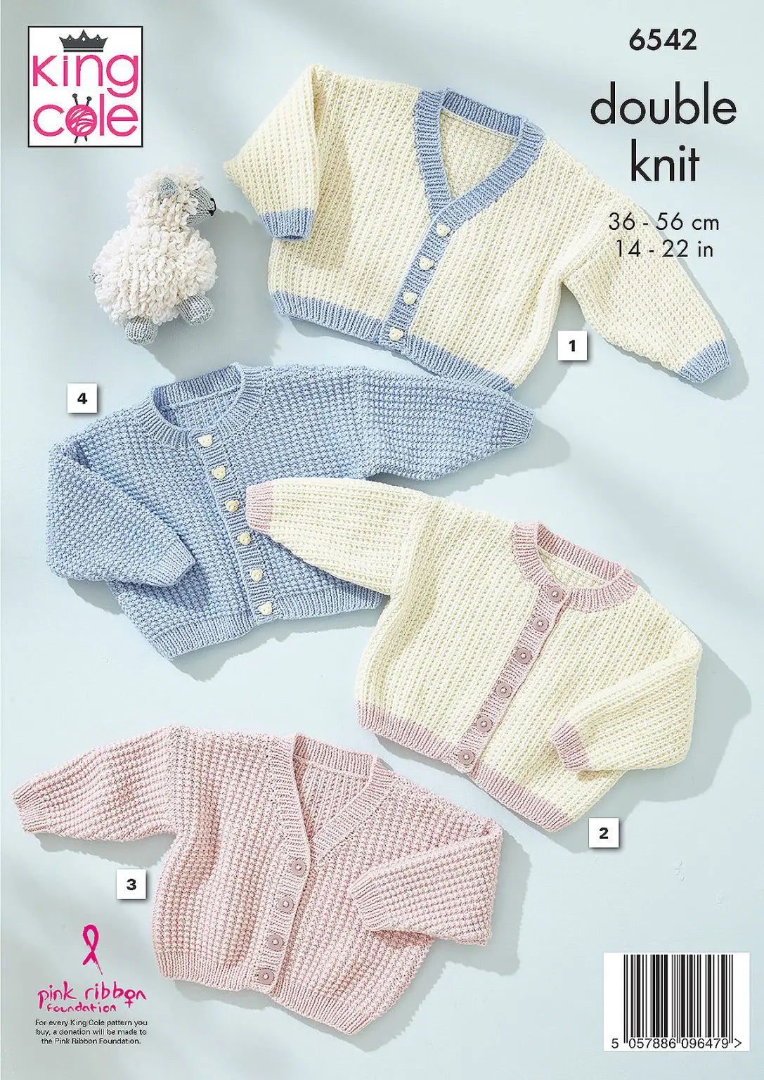 baby cardigans knitting pattern - Little Lamb DK - King Cole 6542