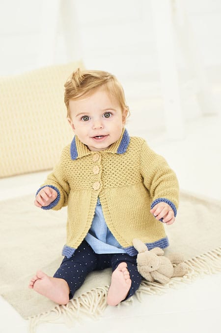 knitting pattern Baby coat knitting pattern in DK - Stylecraft 9756