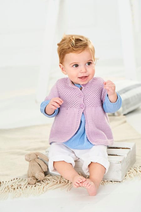 knitting pattern Baby coat knitting pattern in DK - Stylecraft 9756