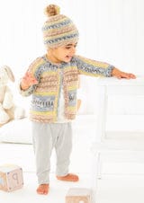 Baby DK cardigan and hat knitting pattern - King Cole 6462