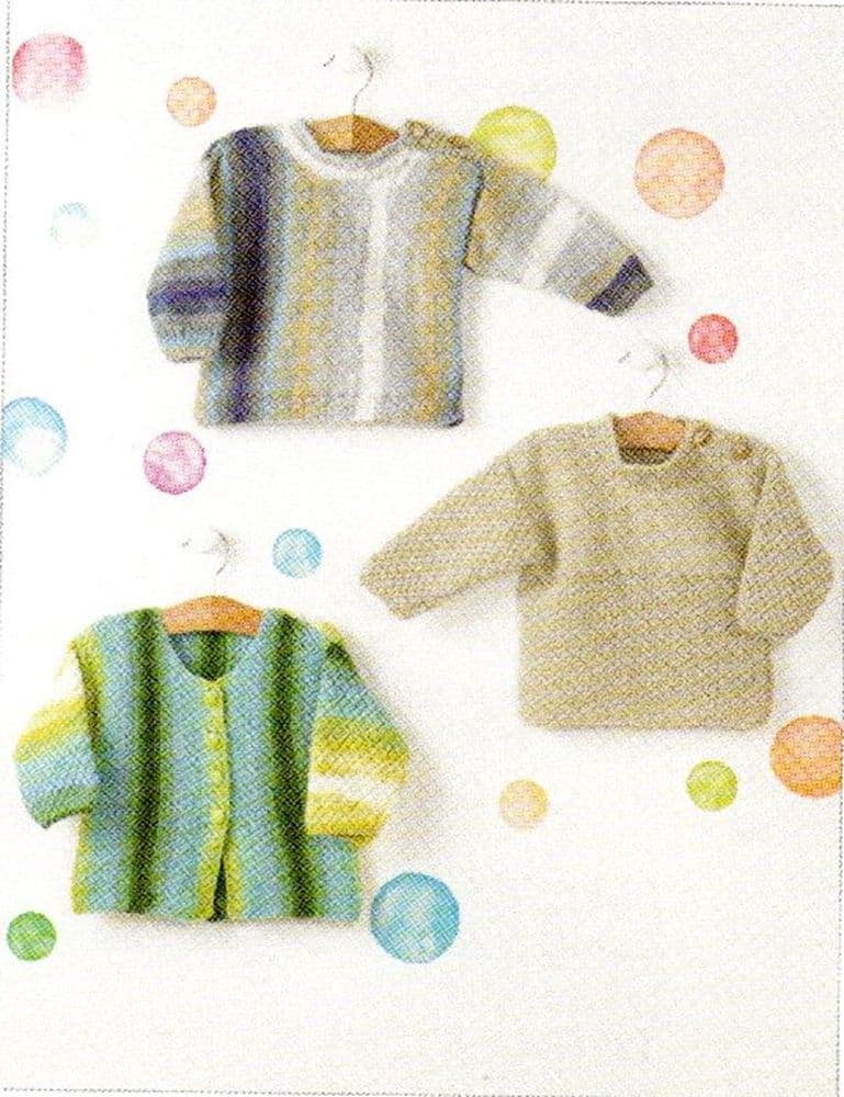 Baby DK cardigan knitting pattern - Wendy 7015