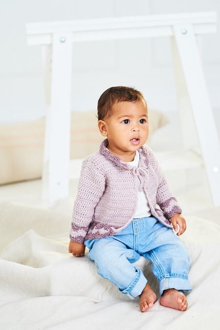 Baby's Cardigans crochet pattern in DK - Stylecraft 10235