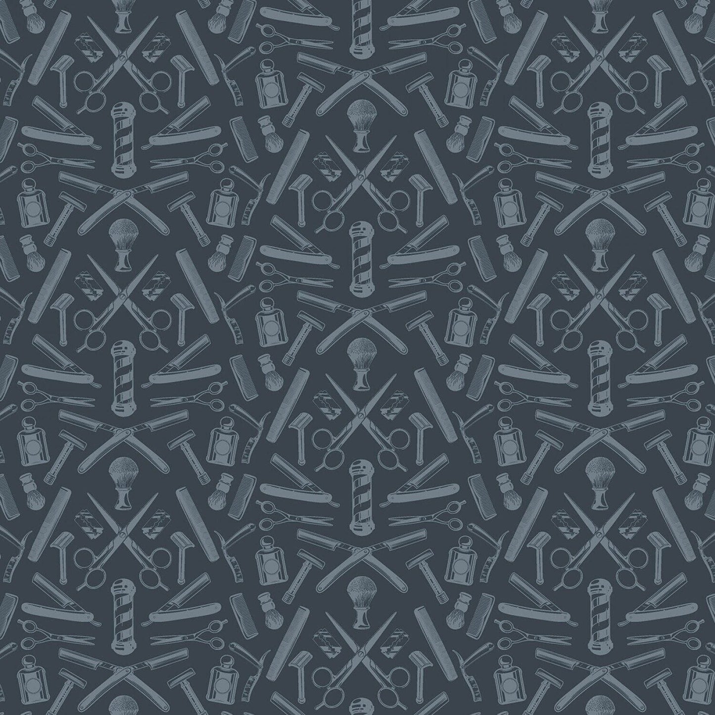 cotton fabric Barber Shop fabric - Licenced to Carry - Dear Stella