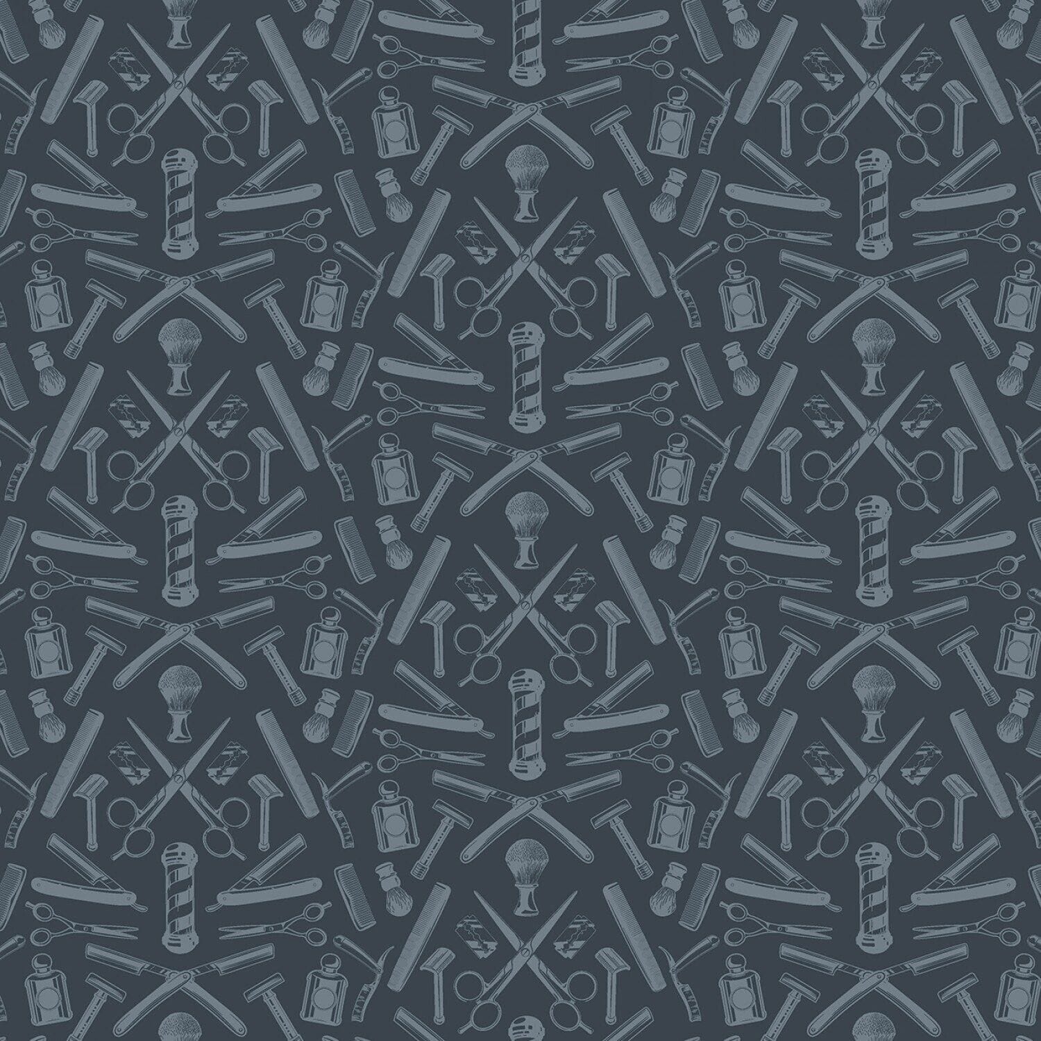 cotton fabric Barber Shop fabric - Licenced to Carry - Dear Stella