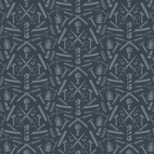 cotton fabric Barber Shop fabric - Licenced to Carry - Dear Stella