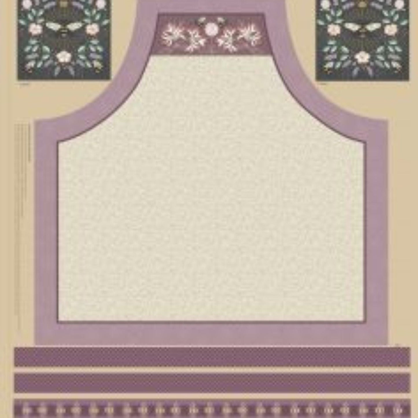 fabric Bee Apron cotton panel - Honey Bee by Lewis & Irene A655
