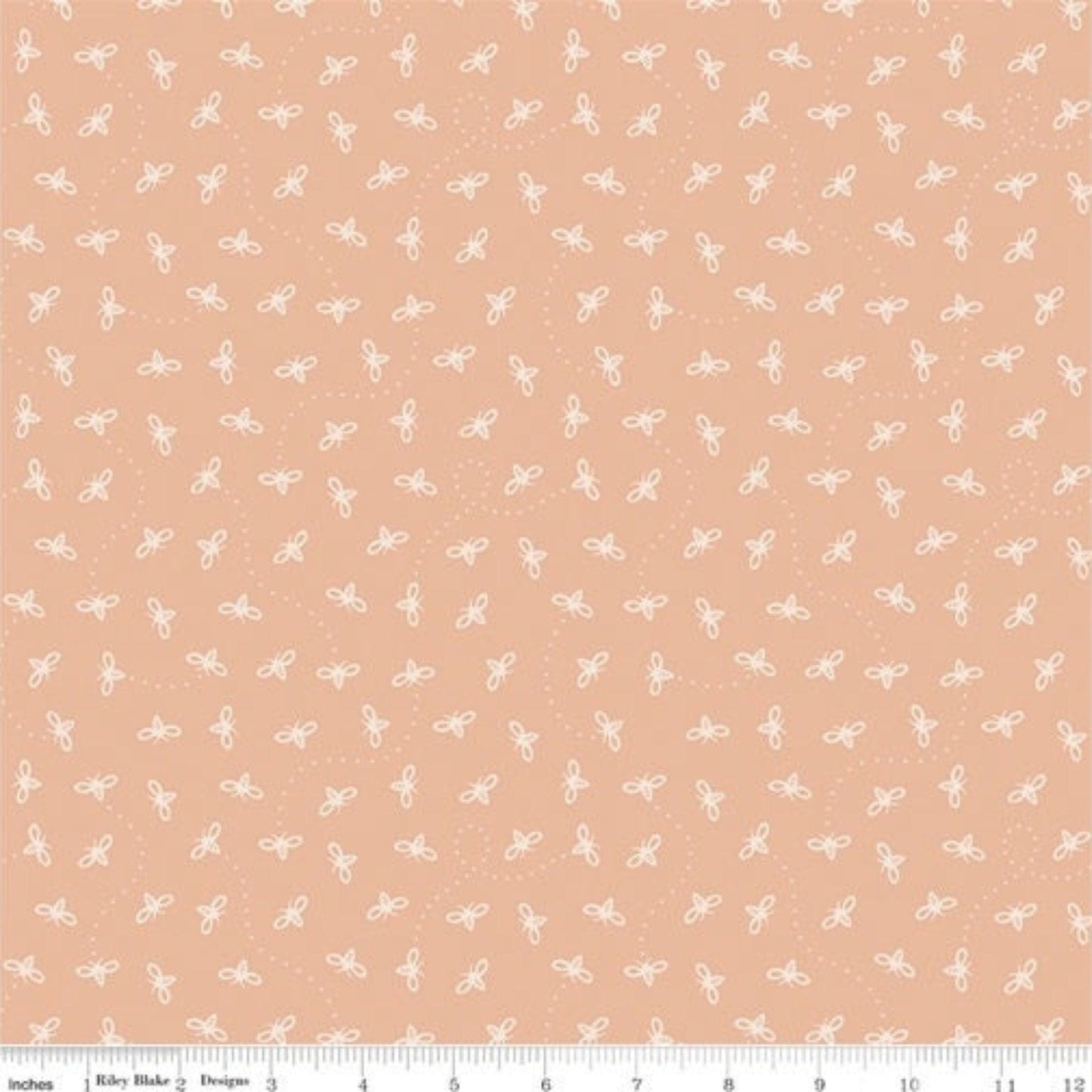 Fabric Bees on aubergine fabric fabric - Harmony by Riley Blake