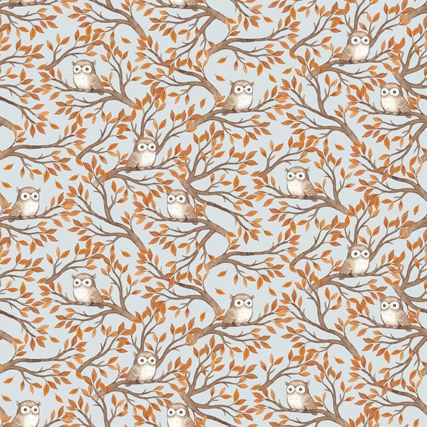 Fabric Birds and blossom on blue cotton fabric - Stella - Dear Stella - DNS2514