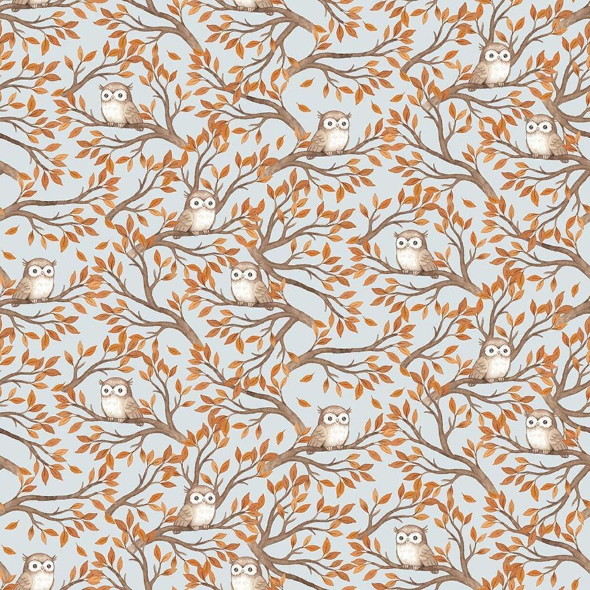 Fabric Birds and blossom on blue cotton fabric - Stella - Dear Stella - DNS2514