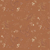 Fabric Birds and Seeds on Rusty Orange cotton fabric - Meadowside by Lewis & Irene