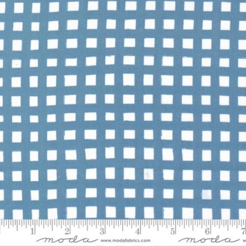 cotton fabric Blue and white gingham - Marigold- Moda - 2460012