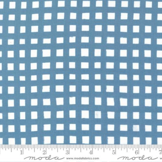 cotton fabric Blue and white gingham - Marigold- Moda - 2460012