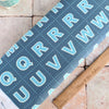 Fabric Blue fabric Letters panel for Quilting - Lewis & Irene