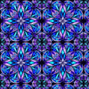 cotton fabric Blue stained glass fabric - Radiant Reflections - QT Fabrics - AS30397-B