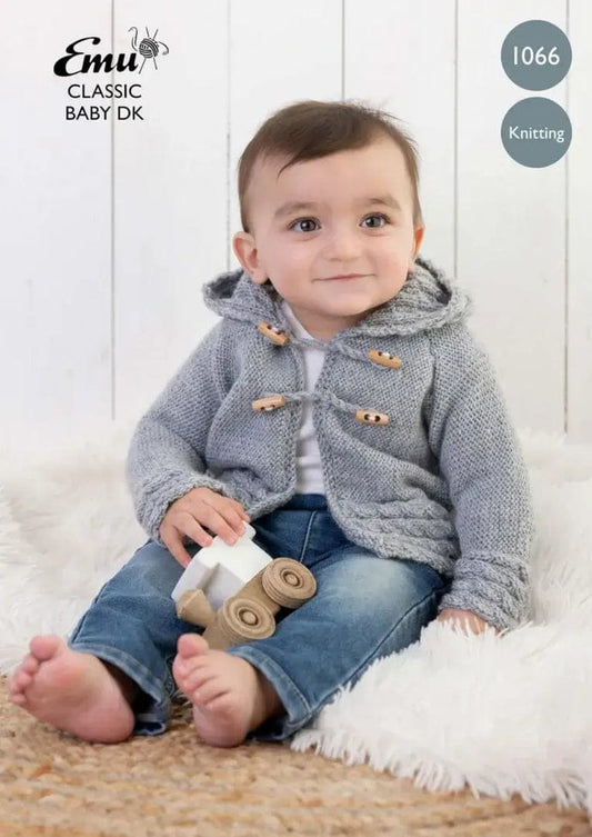 Boys duffle jacket knitting pattern - Emu 1066
