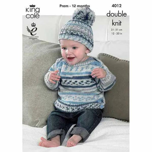 knitting pattern Boys knitted set - King Cole - 4012