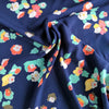 fabric Bright florals on navy ananda viscose fabric