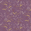 Fabric Butterflies and grassfield on purple cotton fabric - Meadowside by Lewis & Irene