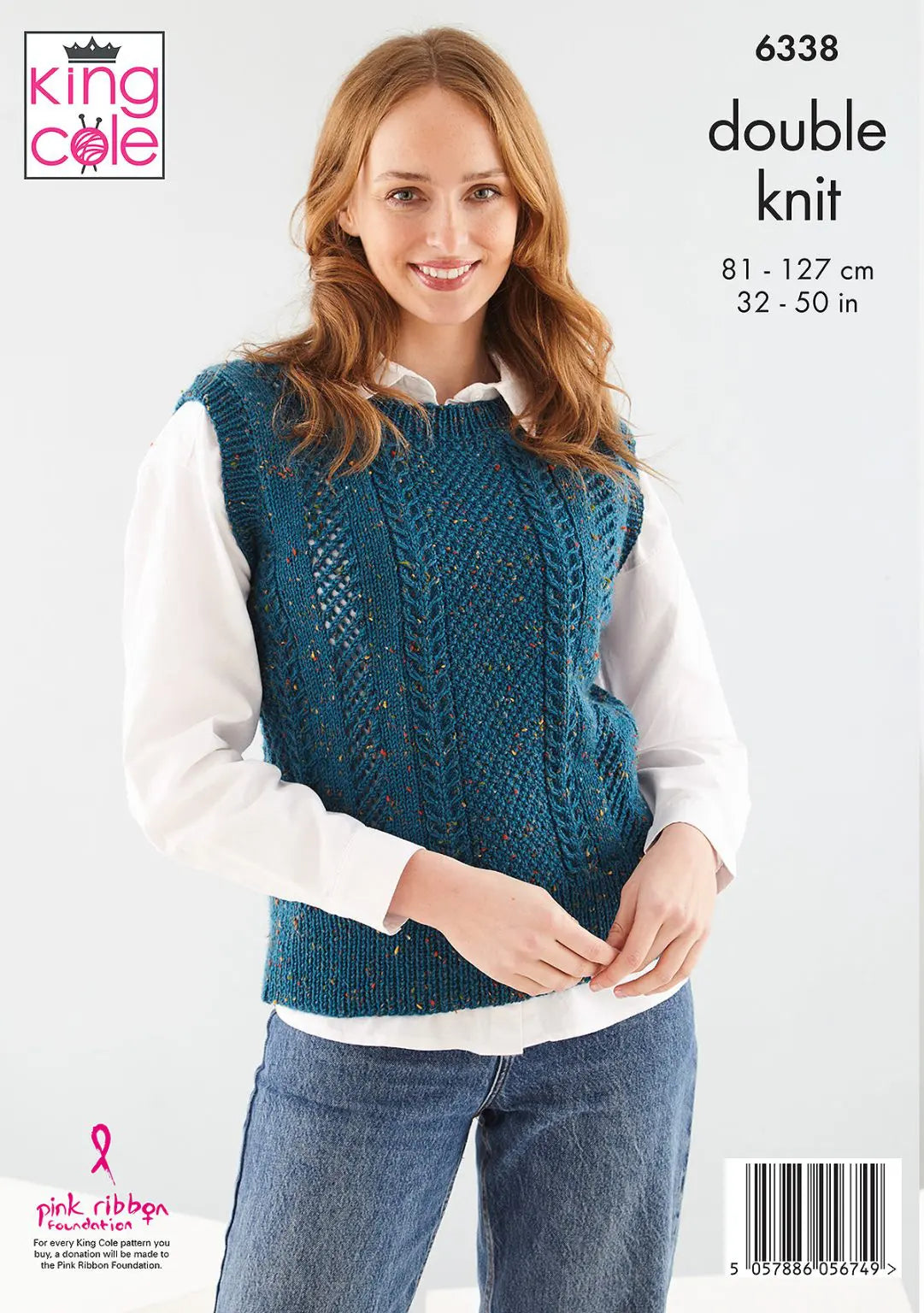 Cardigan and Slipover knitting pattern Double Knit - King Cole 6338