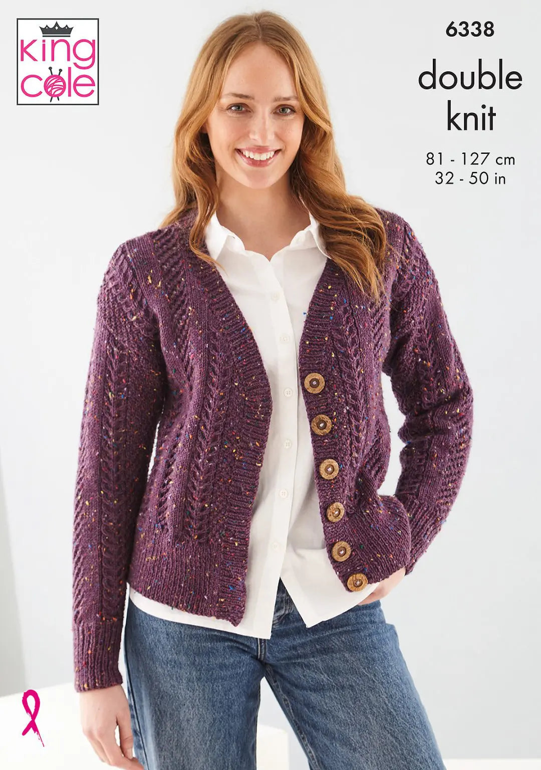 Cardigan and Slipover knitting pattern Double Knit - King Cole 6338