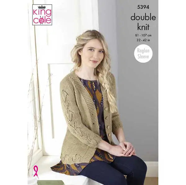 Cardigan and Sweater knitting pattern Double Knit - King Cole 5394