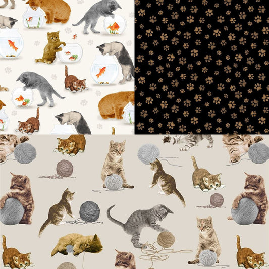 cat fat quarter bundle - Timeless Treasures