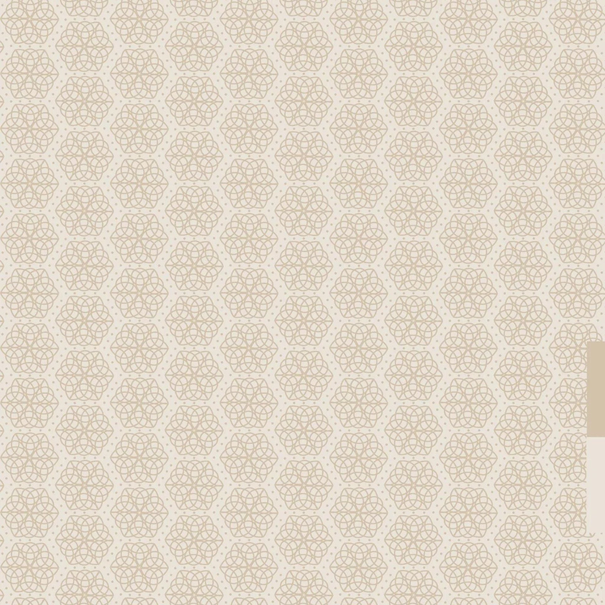 Fabric Celtic Knots on dark cream cotton fabric - Lewis & Irene