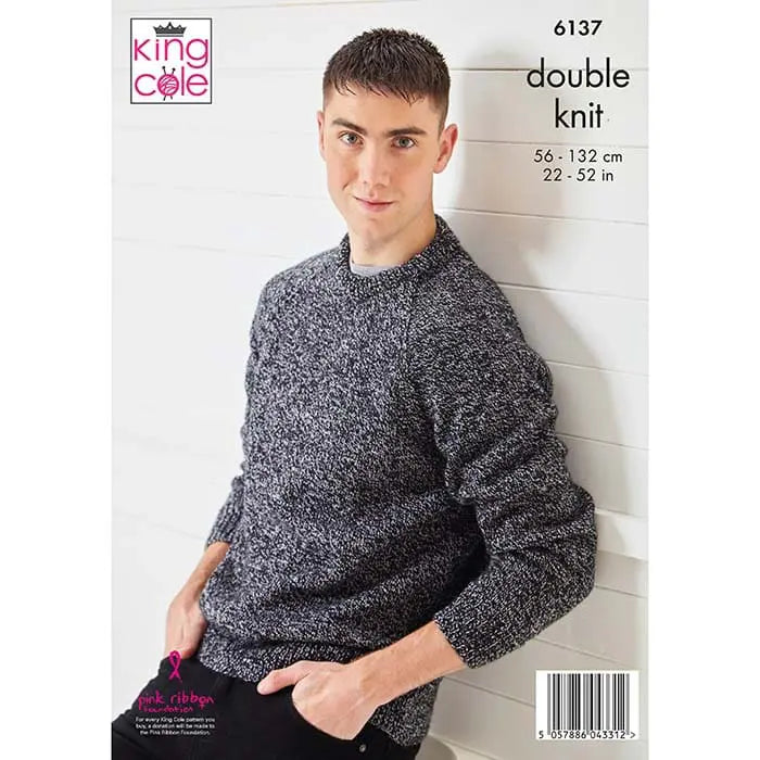 Children's and Men's Sweaters knitting pattern DK - King Cole 6137