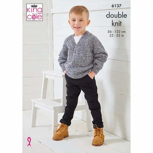 Children's and Men's Sweaters knitting pattern DK - King Cole 6137