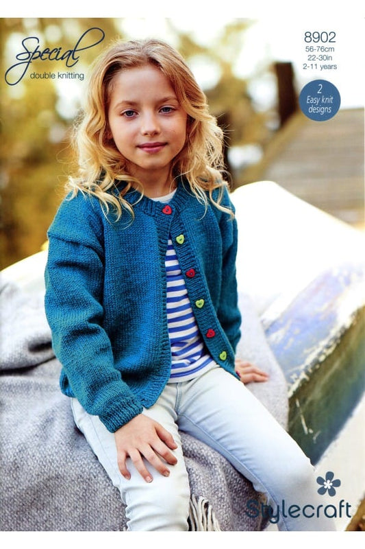 Children's Cardigans knitting pattern DK - Stylecraft 8902