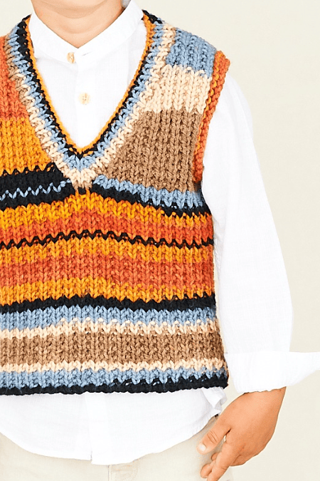 Children's Sweater and Tank Top in knitting pattern in chunky - Stylecraft 10045