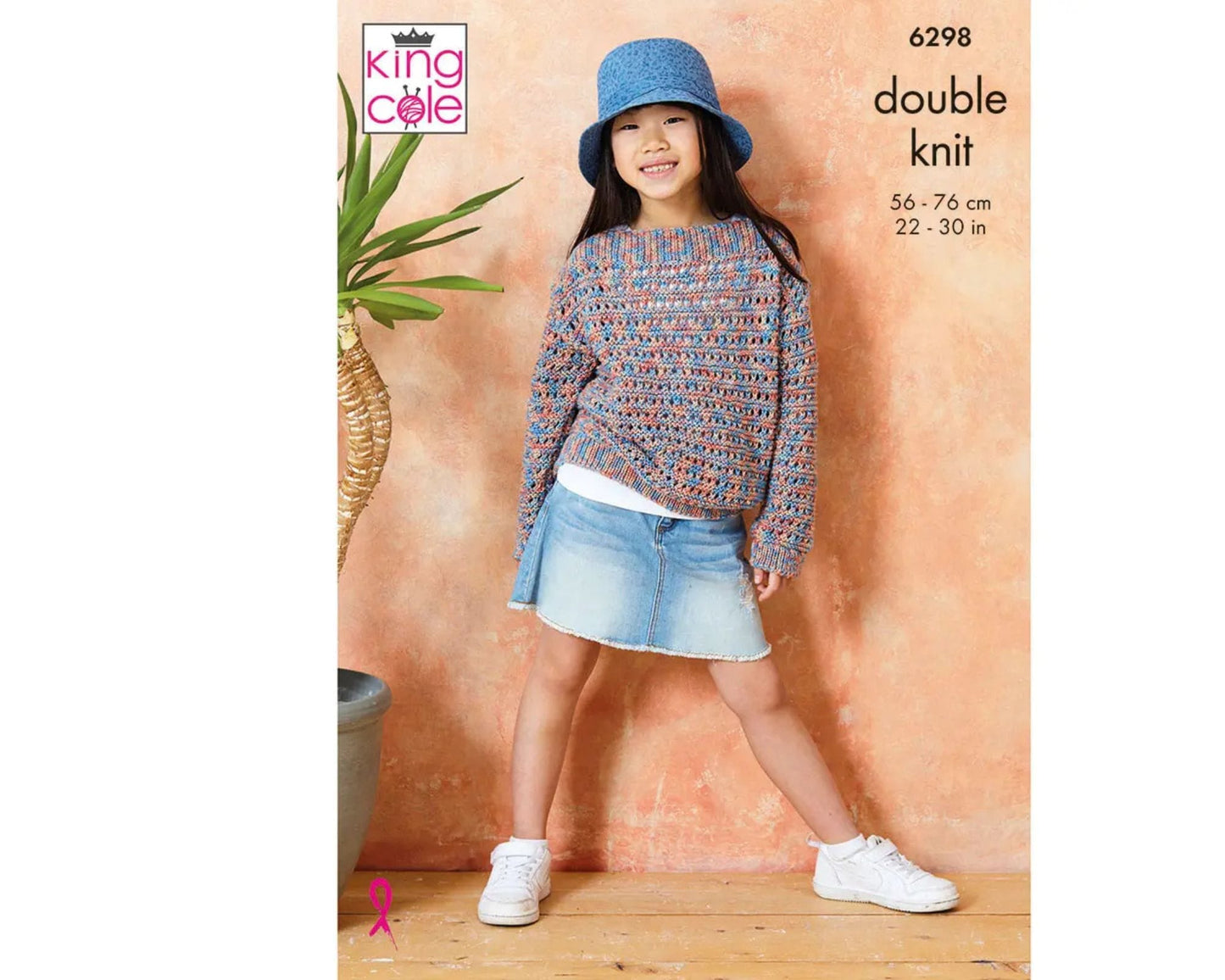 Children's sweater knitting pattern DK-King Cole 6298