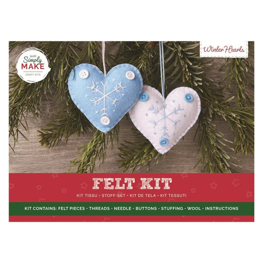 Needlecraft Kits Christmas heart felt kit - Simply Make