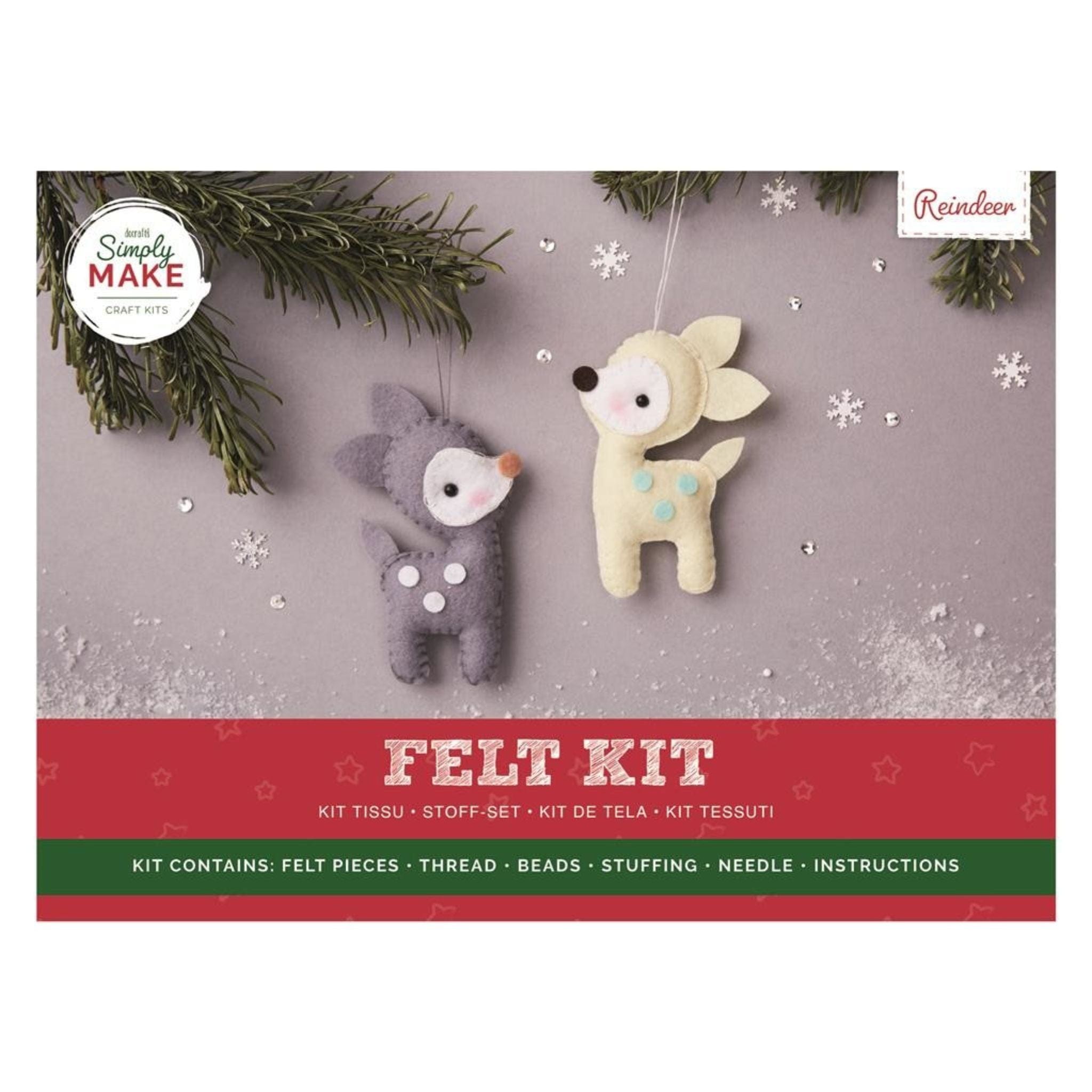 Needlecraft Kits Christmas reindeer Decorations Kit  - Simply Make - DSM106108