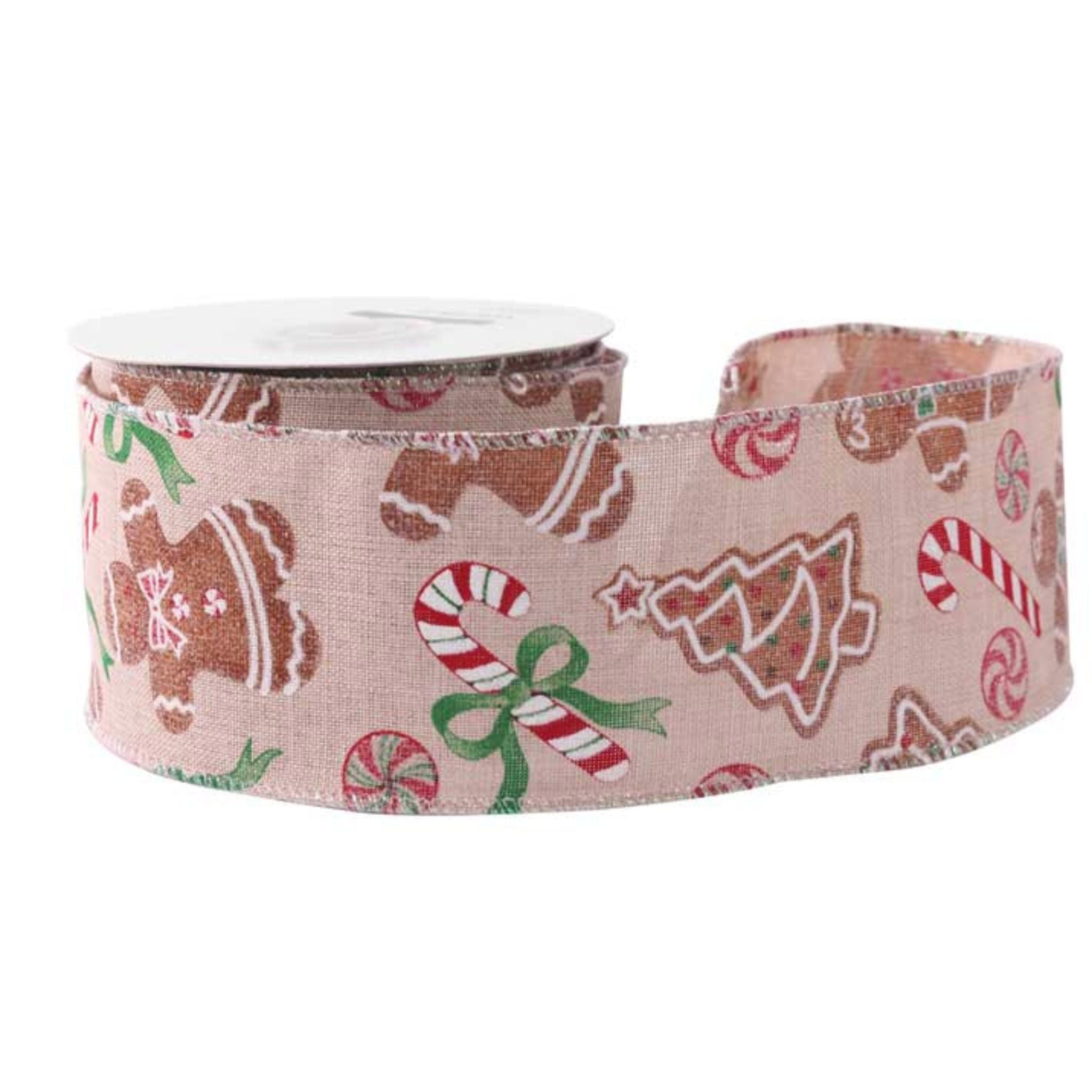 Sparkly gingerbread Christmas ribbon