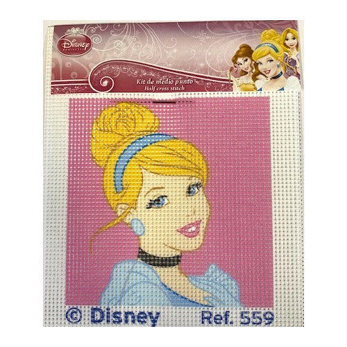 Half Cross Stitch 12x12cm -Cinderella- Disney