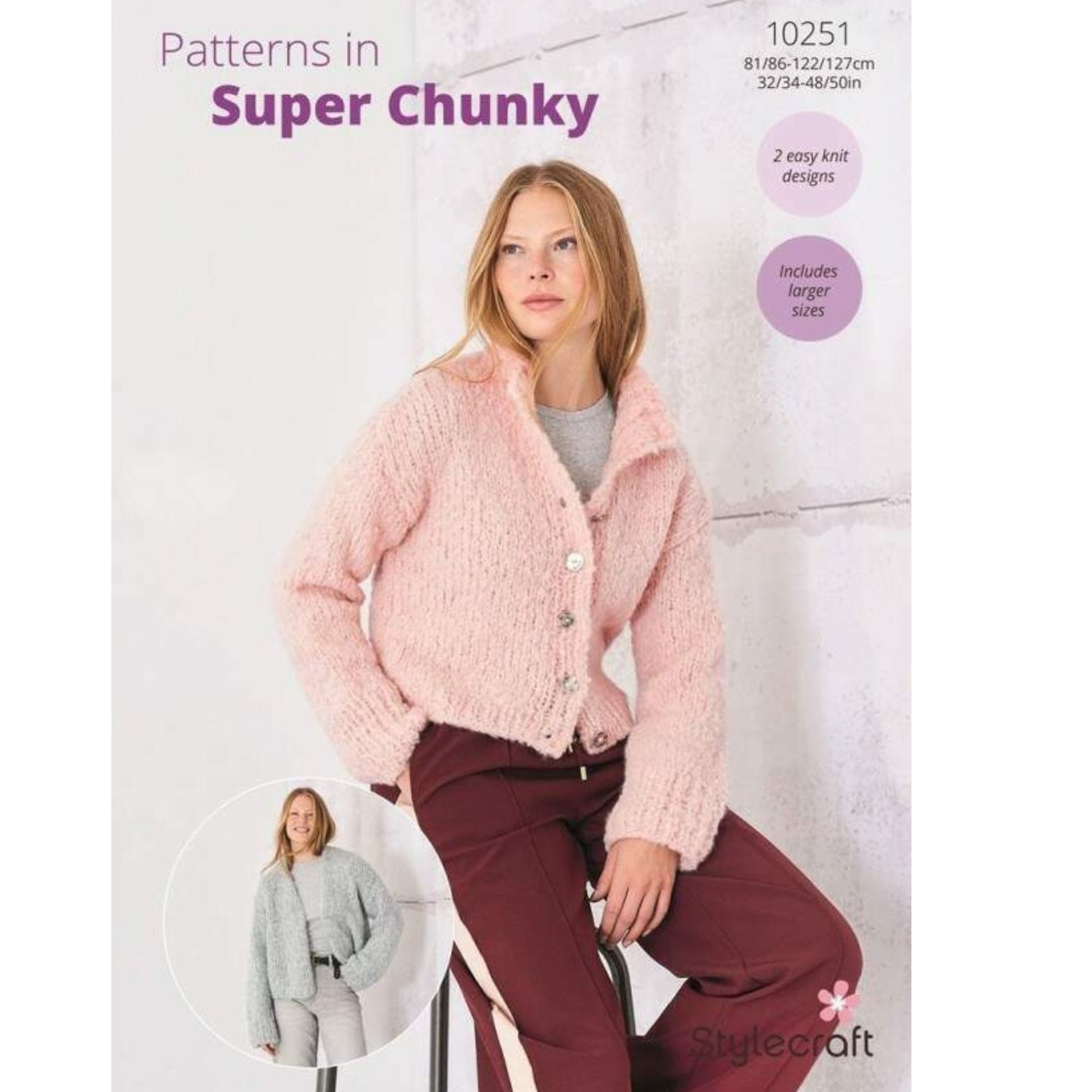 knitting-pattern Cloudlike Super Chunky Jacket - Stylecraft 10251