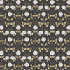 Fabric Clover on natural with gold metallic cotton fabric - Honey Bee by Lewis & Irene A653.1