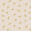 Fabric Clover on natural with gold metallic cotton fabric - Honey Bee by Lewis & Irene A653.1