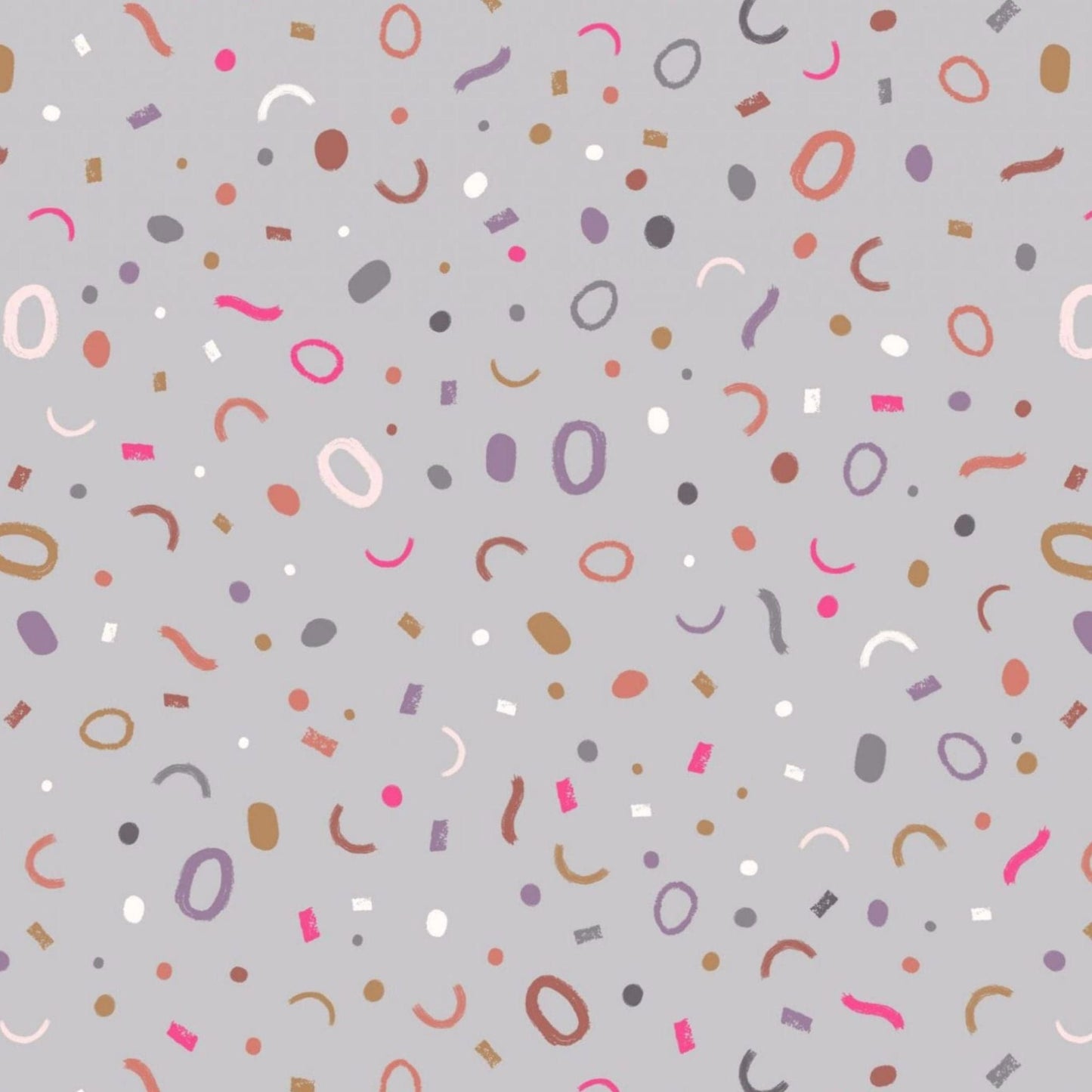 Fabric Confetti on grey cotton fabric - The Dreamer by Lewis & Irene